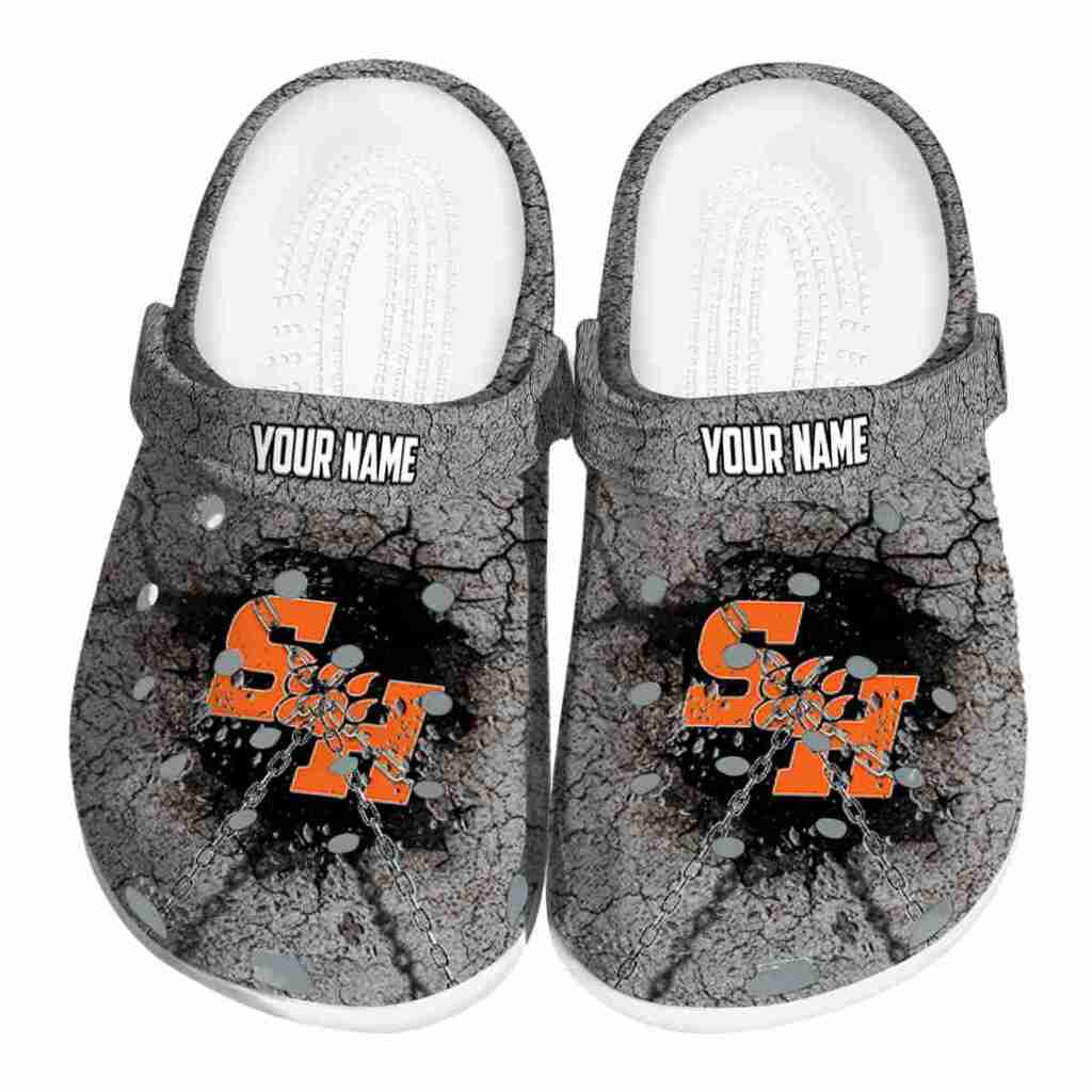 Custom Sam Houston Bearkats Cracked Ground Texture ClogTVC1801717
