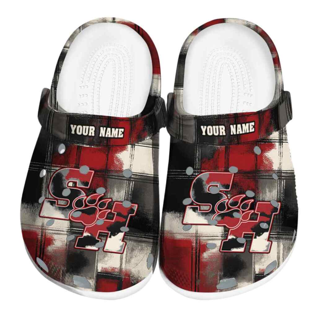 Custom Sam Houston Bearkats Plaid Fusion ClogTVC1801768
