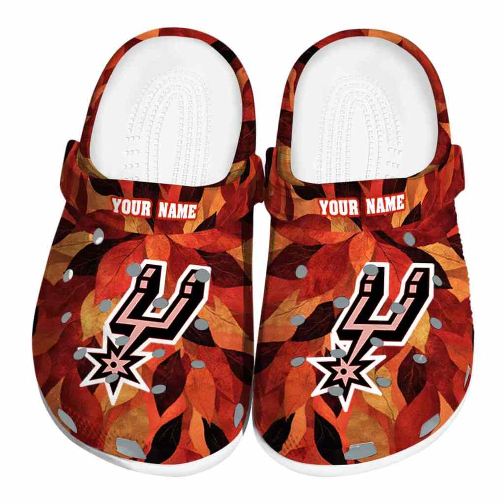Custom San Antonio Spurs Autumn Leaves ClogTVC1801732