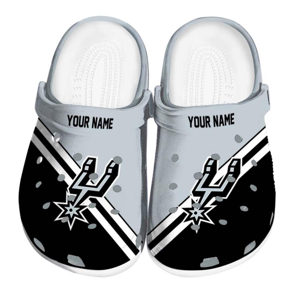 Custom San Antonio Spurs Striped Accents ClogTVC1801732