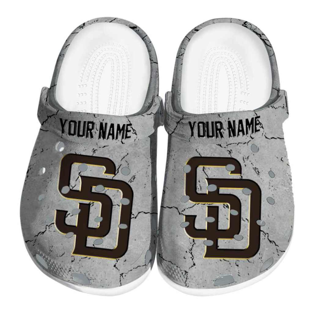 Custom San Diego Padres Cracked Texture ClogTVC180132