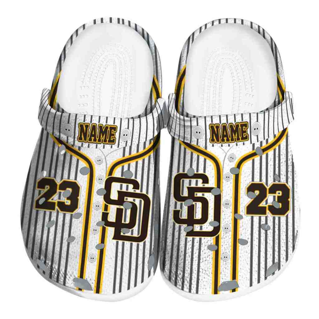 Custom San Diego Padres Pinstripe Pattern ClogTVC180132