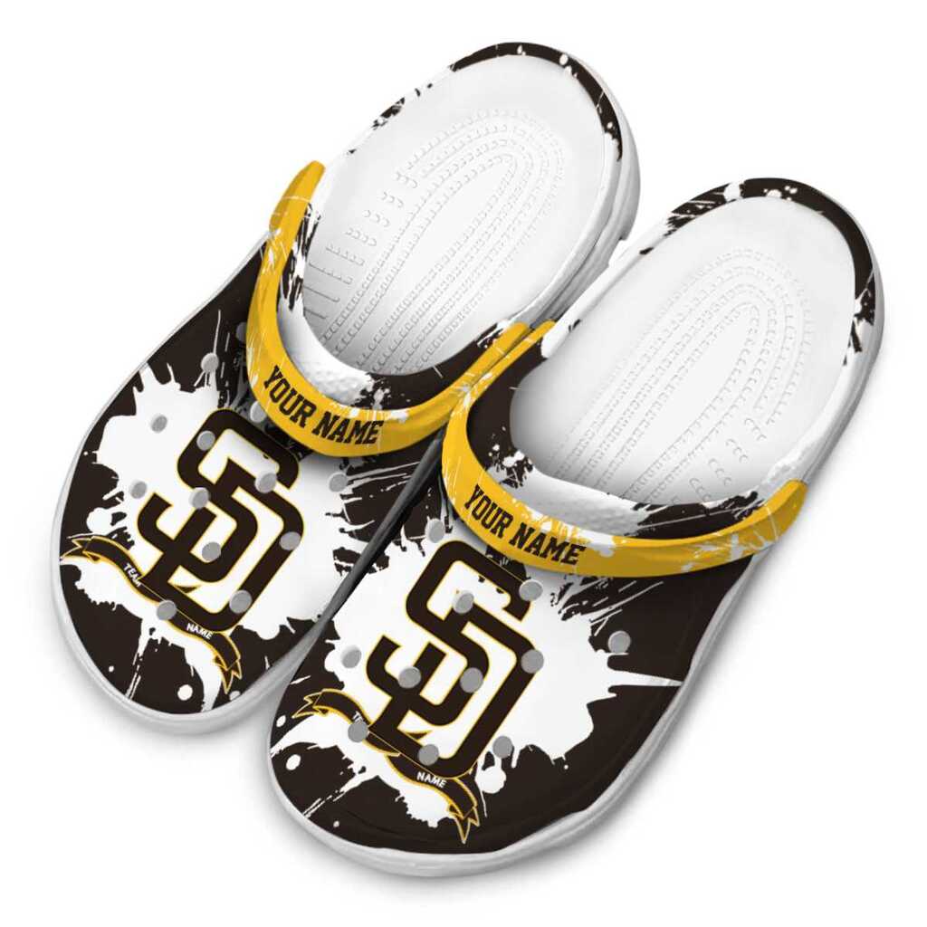 Custom San Diego Padres Splatter Pattern ClogTVC180132 - Image 4