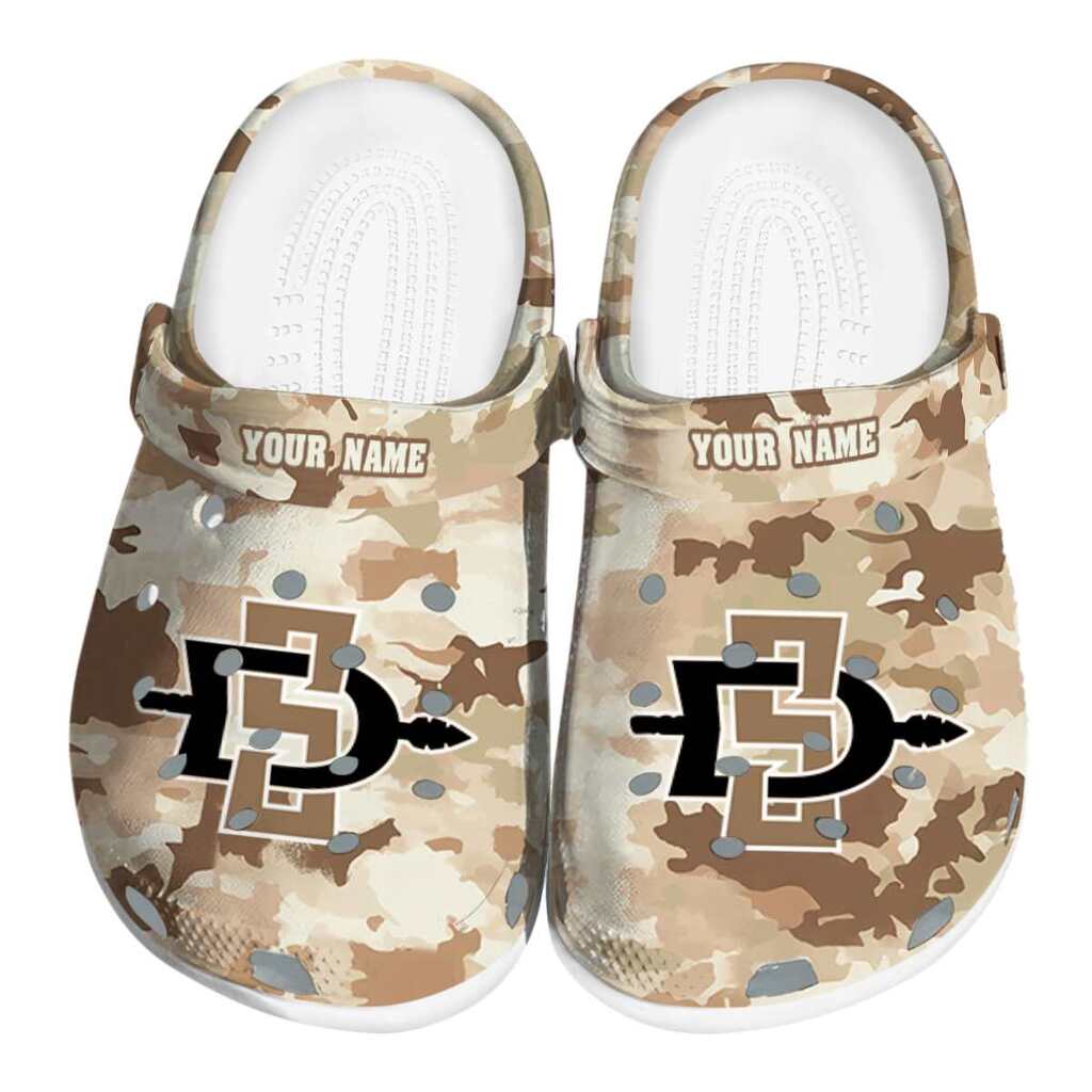 Custom San Diego State Aztecs Desert Camo ClogTVC1801769