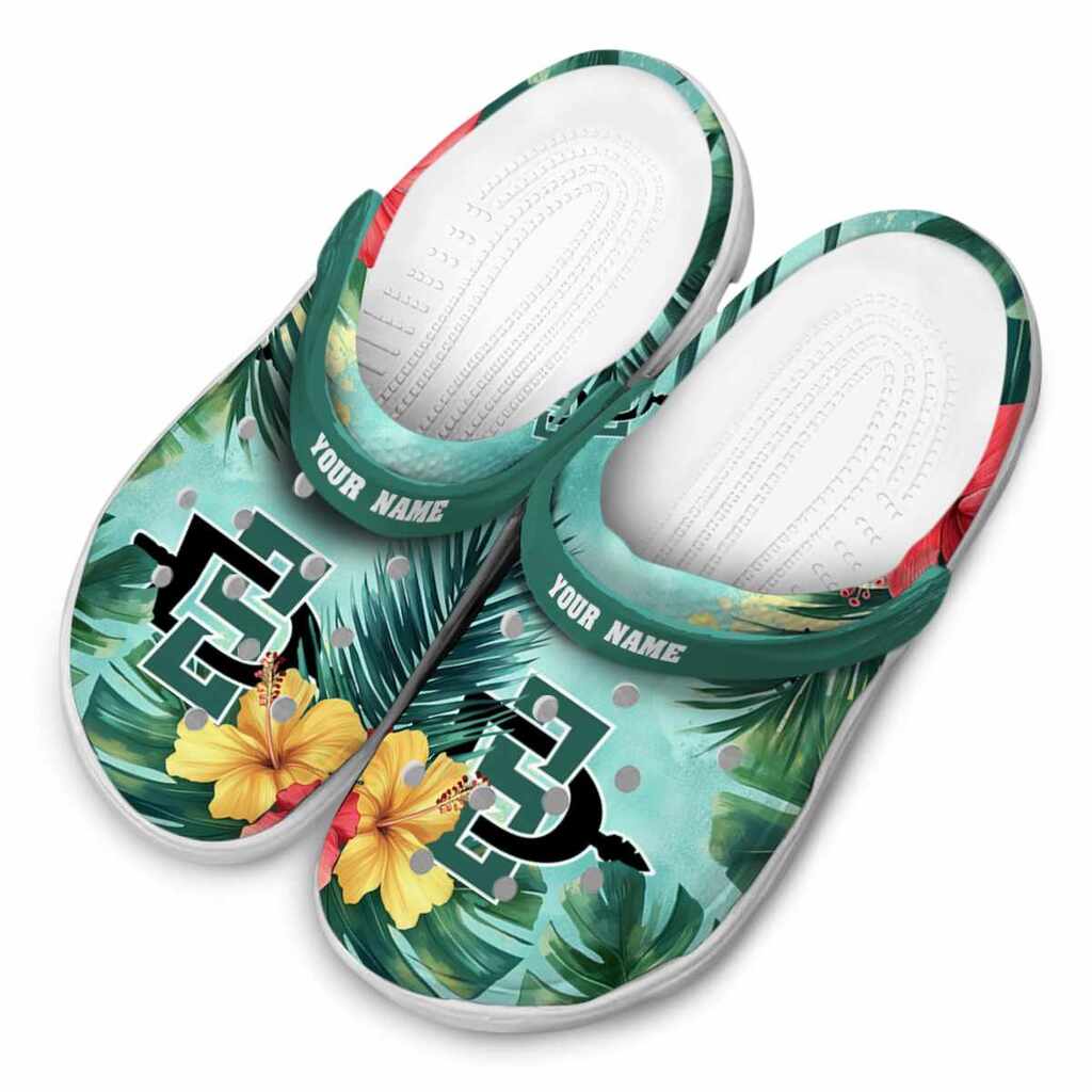 Custom San Diego State Aztecs Tropical Vibes ClogTVC1801769 - Image 4