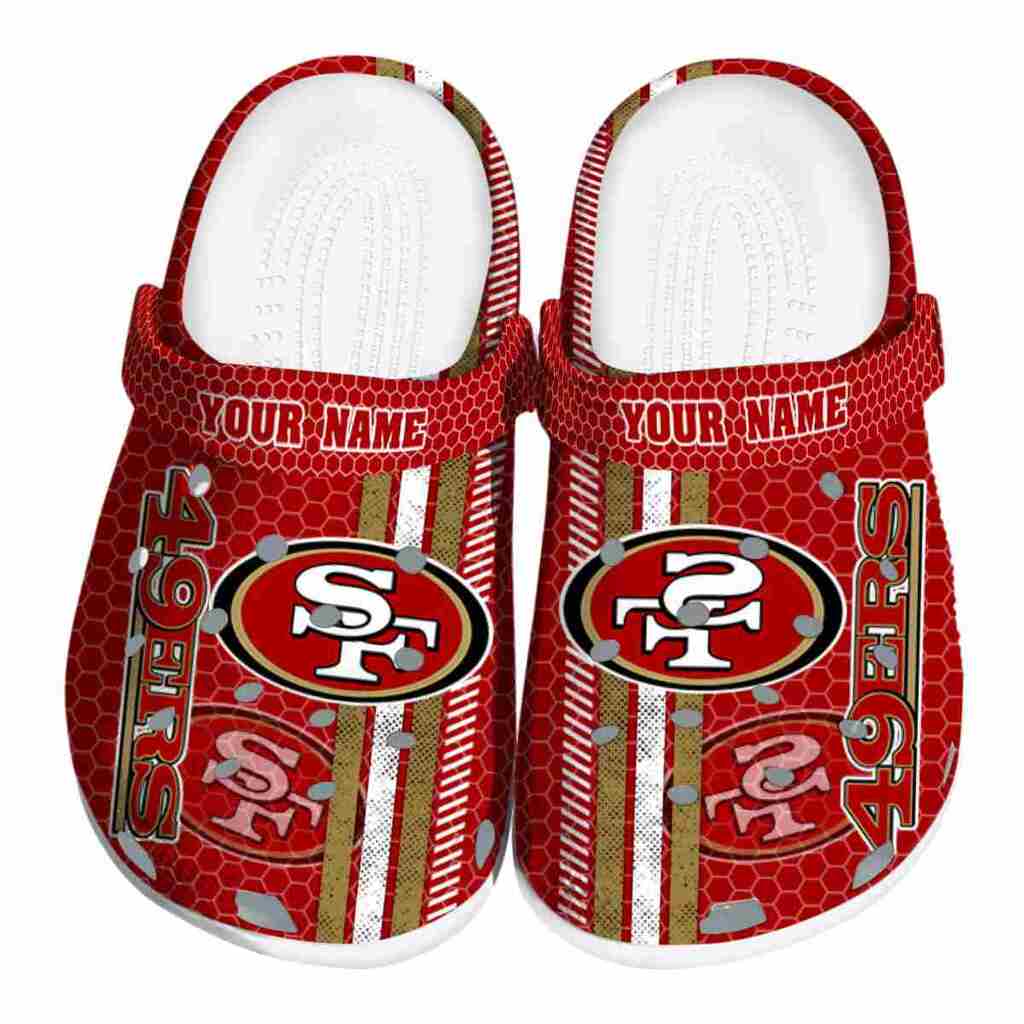 Custom San Francisco 49ers Contrasting Stripes ClogTVC180133