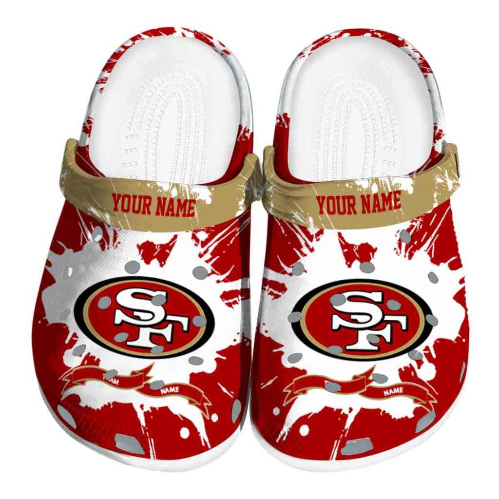 Custom San Francisco 49ers Splatter Pattern ClogTVC180132