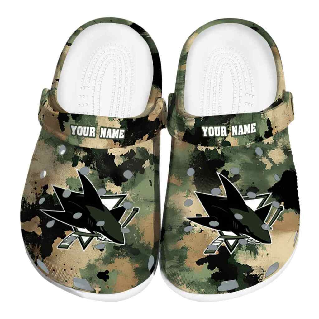 Custom San Jose Sharks Camouflage Craze ClogTVC1801900