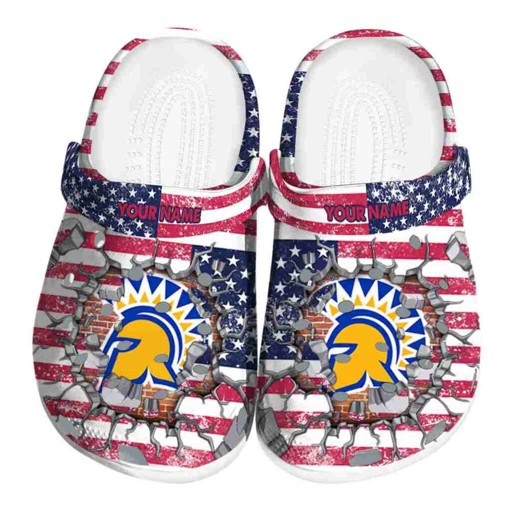Custom San Jose State Spartans Freedom Splinter ClogTVC1801820