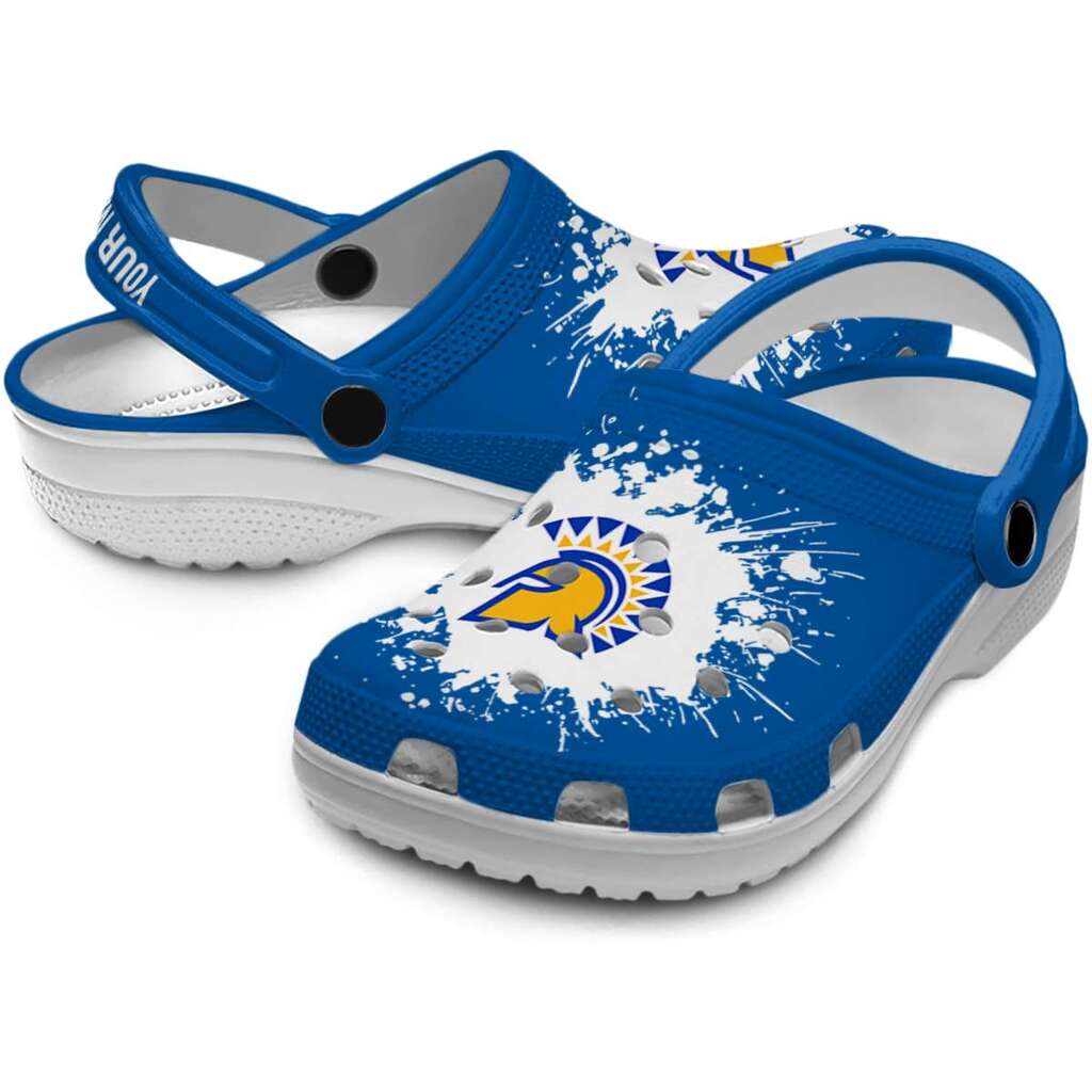 Custom San Jose State Spartans Splatter Background ClogTVC1801718 - Image 3