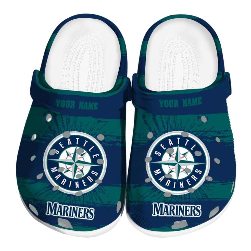 Custom Seattle Mariners Paint Splatter Graphics ClogTVC1801165