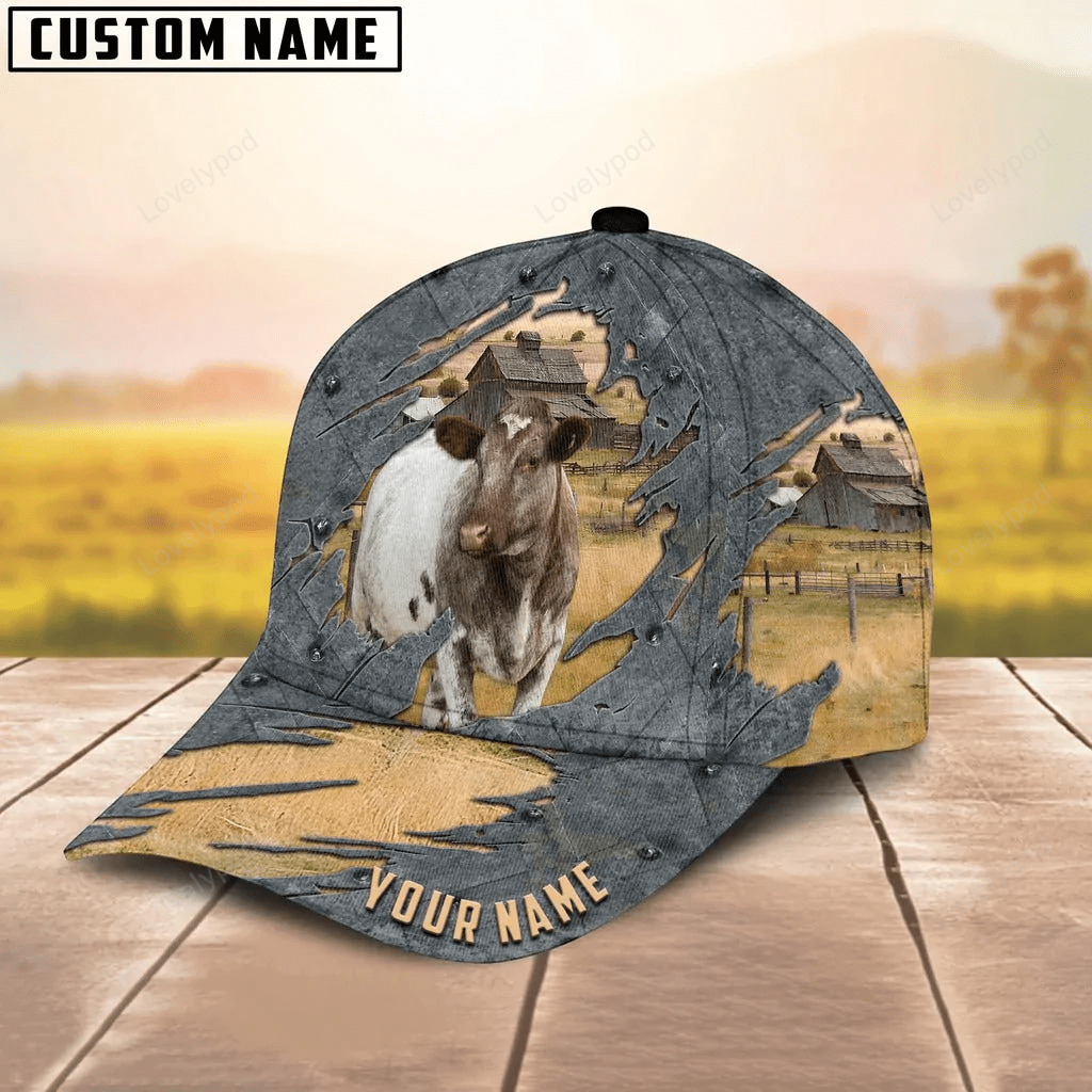 Custom Shorthorn Cap Hat Cow Classic Hat Gift For Farmer Trucker Hats Custom Hats Gifts For Men & Women