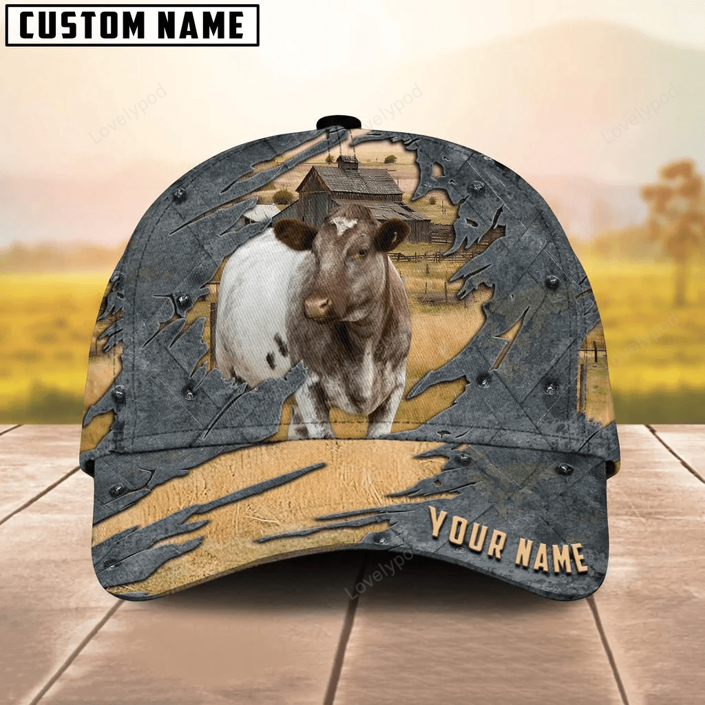 Custom Shorthorn Cap Hat Cow Classic Hat Gift For Farmer Trucker Hats Custom Hats Gifts For Men & Women