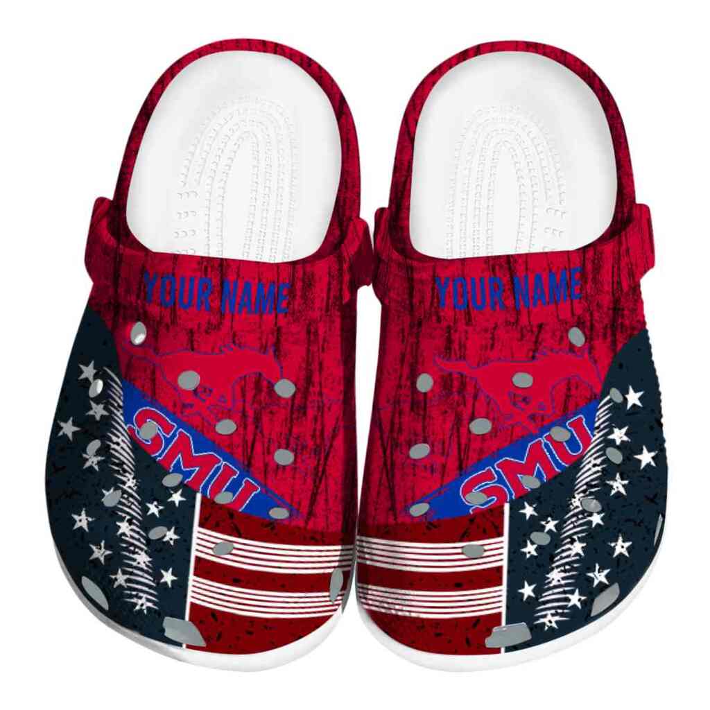 Custom SMU Mustangs Star-Spangled Side Pattern ClogTVC1801726