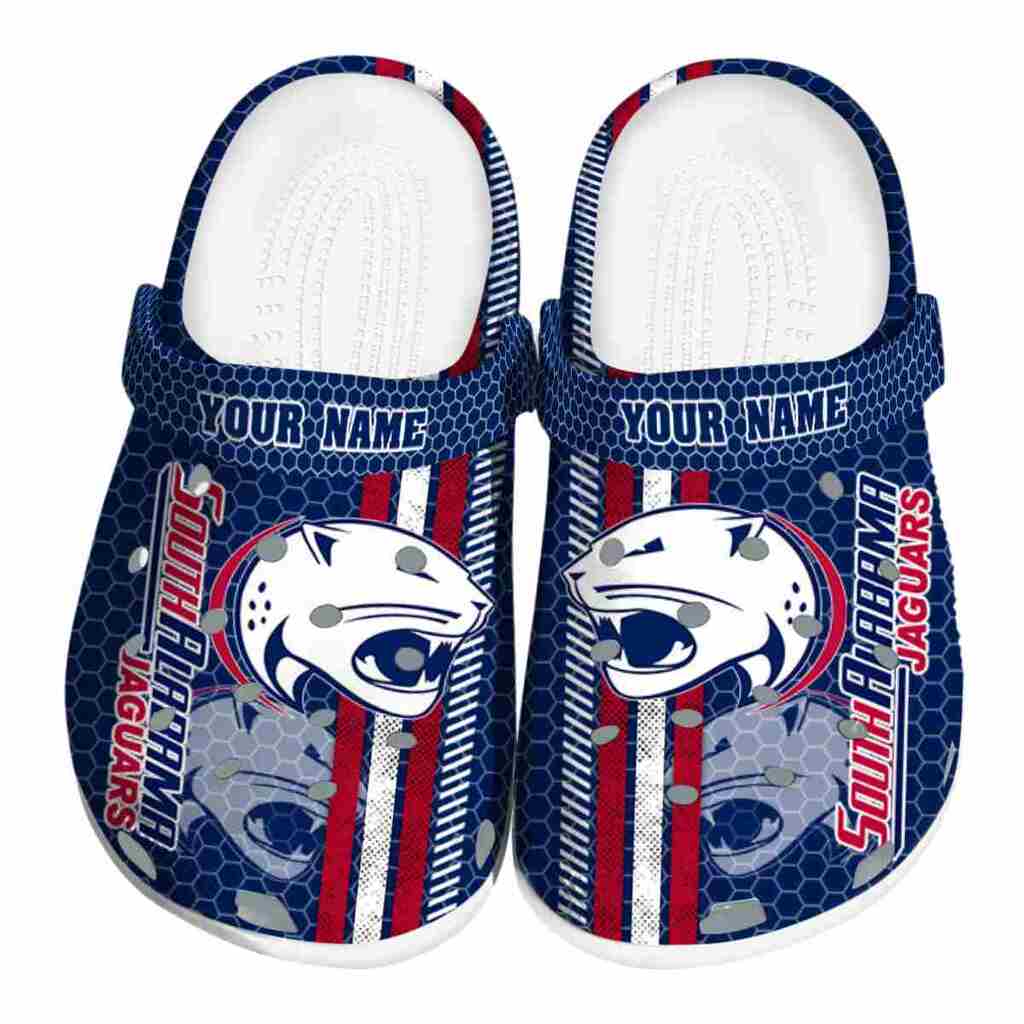 Custom South Alabama Jaguars Contrasting Stripes ClogTVC1801726