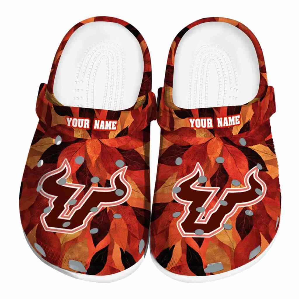 Custom South Florida Bulls Autumn Leaves ClogTVC1801772