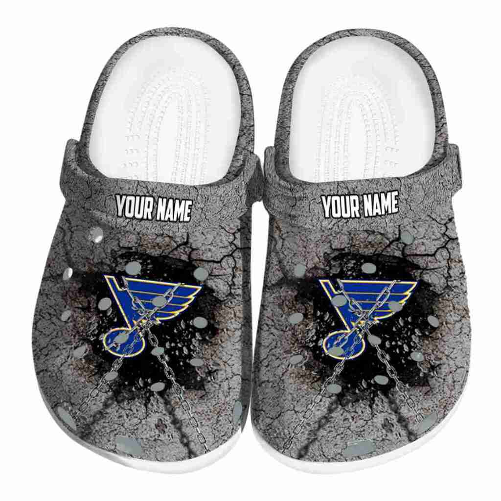 Custom St. Louis Blues Cracked Ground Texture ClogTVC1801909