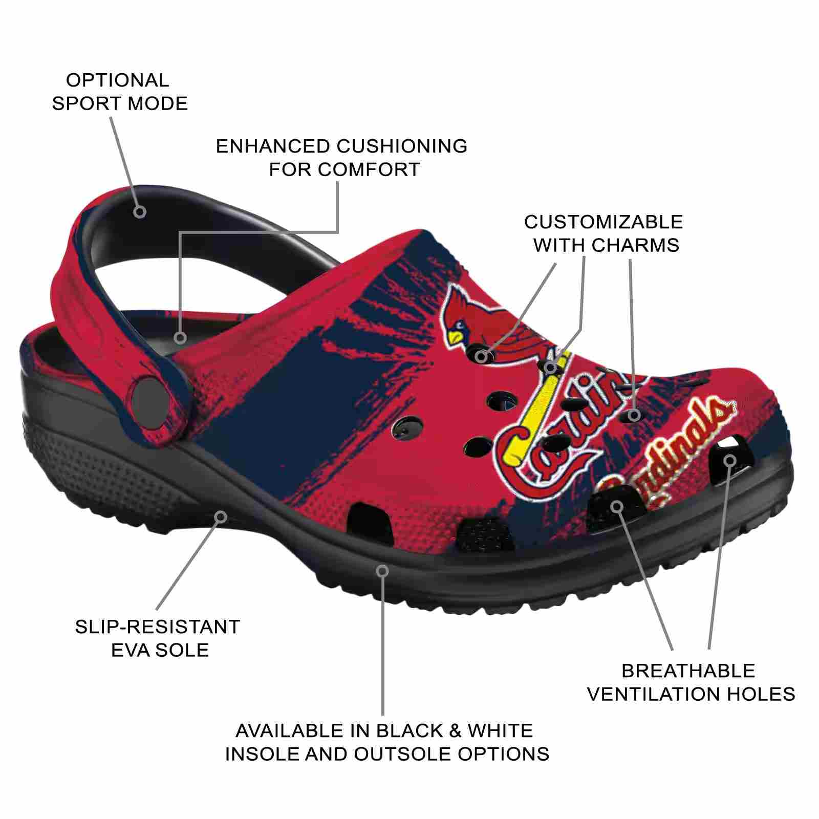 Custom St. Louis Cardinals Paint Splatter Graphics ClogTVC180139 - Image 5
