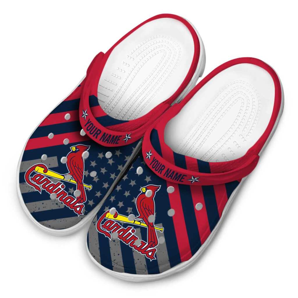 Custom St. Louis Cardinals Star-Spangled Graphic ClogTVC180139 - Image 4
