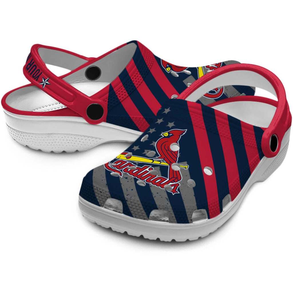 Custom St. Louis Cardinals Star-Spangled Graphic ClogTVC180139 - Image 3
