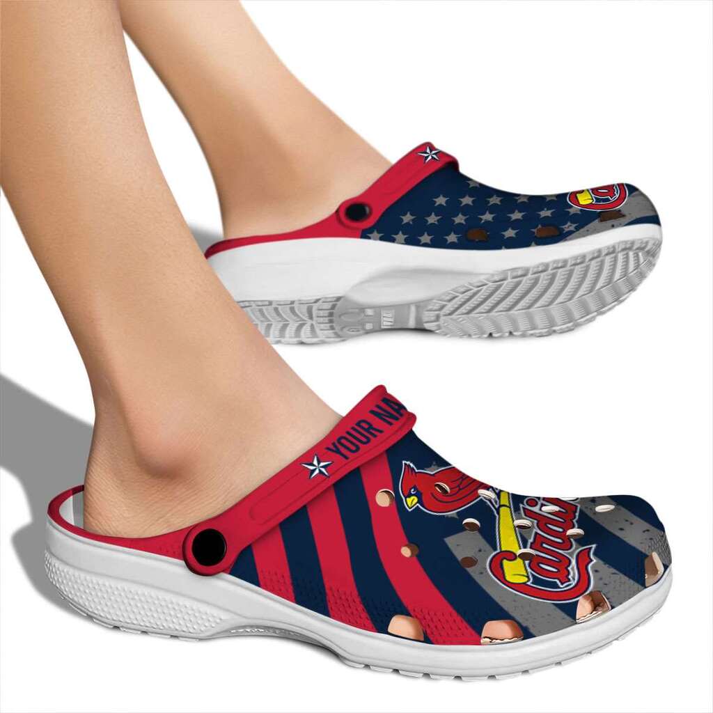 Custom St. Louis Cardinals Star-Spangled Graphic ClogTVC180139 - Image 2