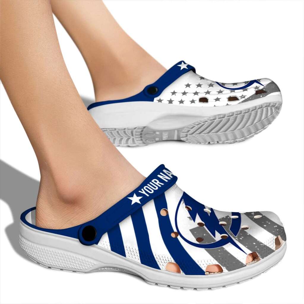 Custom Tampa Bay Lightning Star-Spangled Graphic ClogTVC1801904 - Image 2