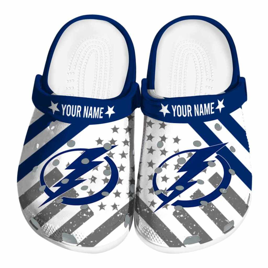 Custom Tampa Bay Lightning Star-Spangled Graphic ClogTVC1801904