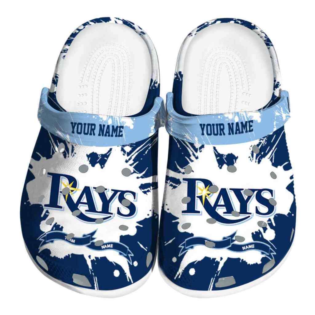 Custom Tampa Bay Rays Splatter Pattern ClogTVC180166