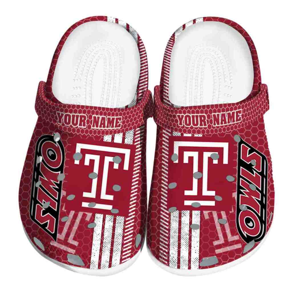 Custom Temple Owls Contrasting Stripes ClogTVC1801727