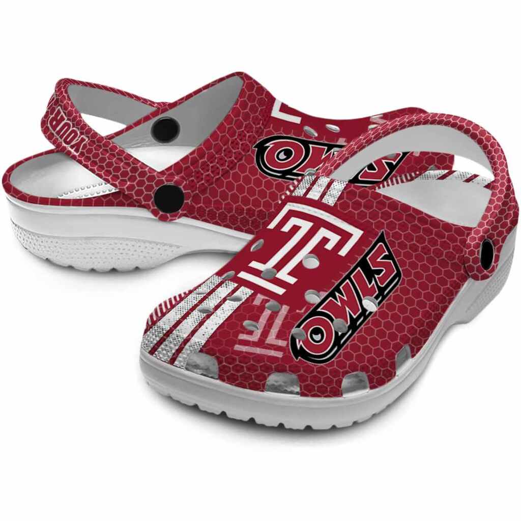 Custom Temple Owls Contrasting Stripes ClogTVC1801727 - Image 3