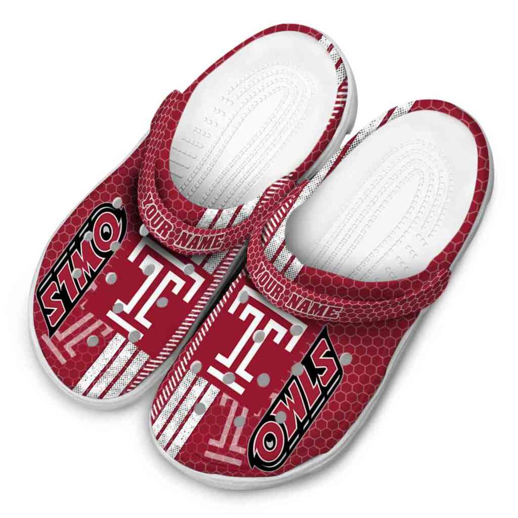 Custom Temple Owls Contrasting Stripes ClogTVC1801727 - Image 4