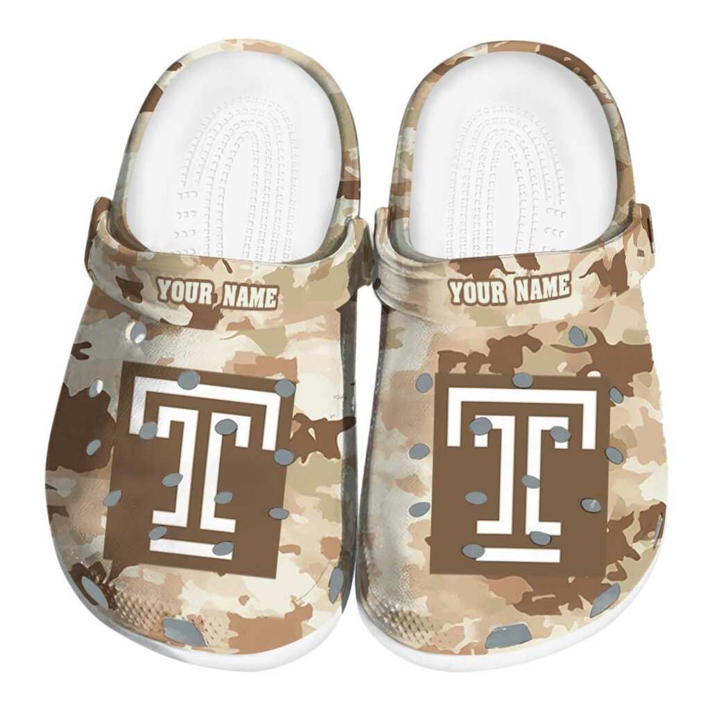 Custom Temple Owls Desert Camo ClogTVC1801704