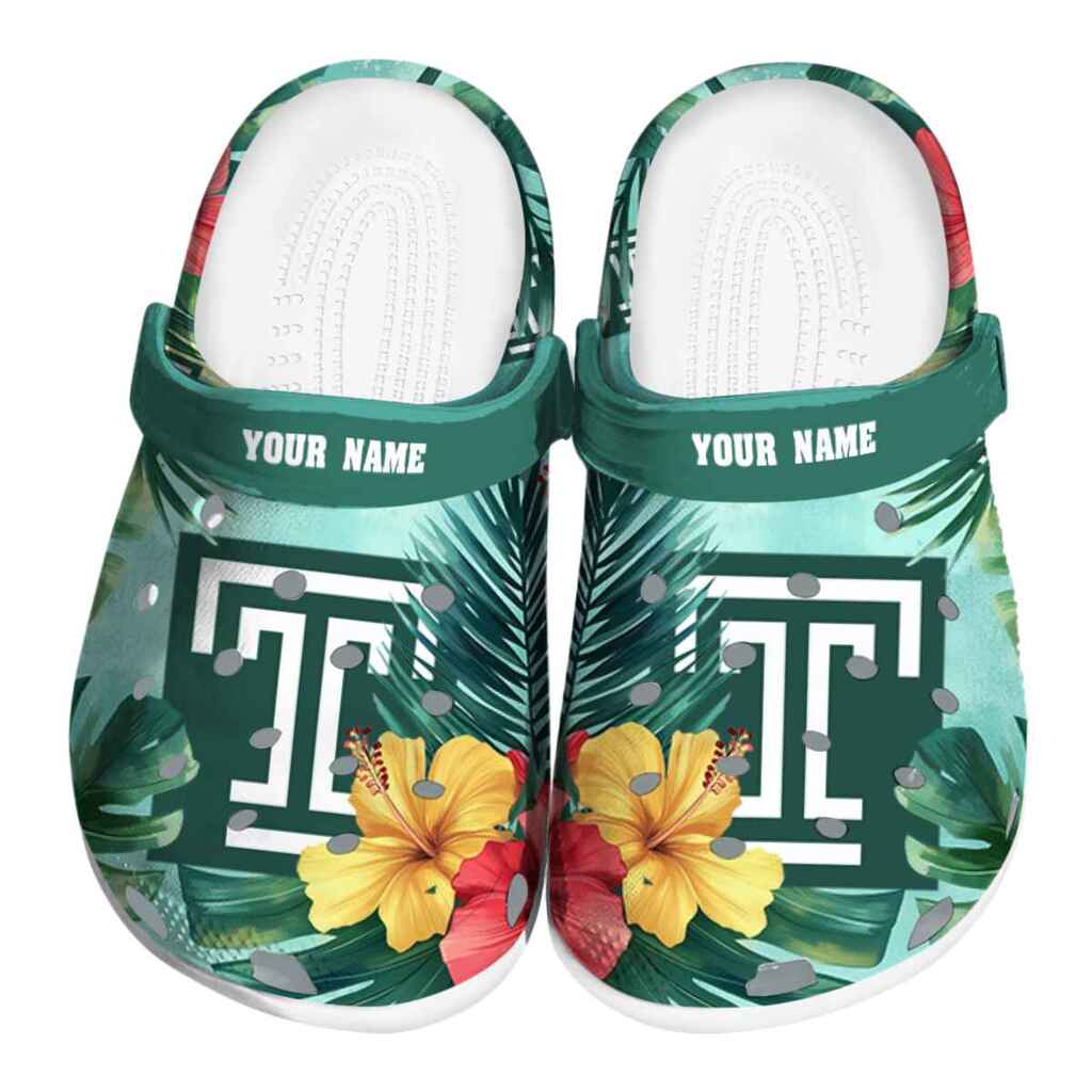 Custom Temple Owls Tropical Vibes ClogTVC1801704