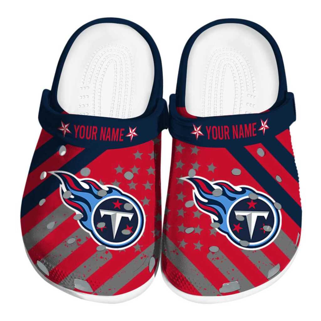 Custom Tennessee Titans Star-Spangled Graphic ClogTVC1801159
