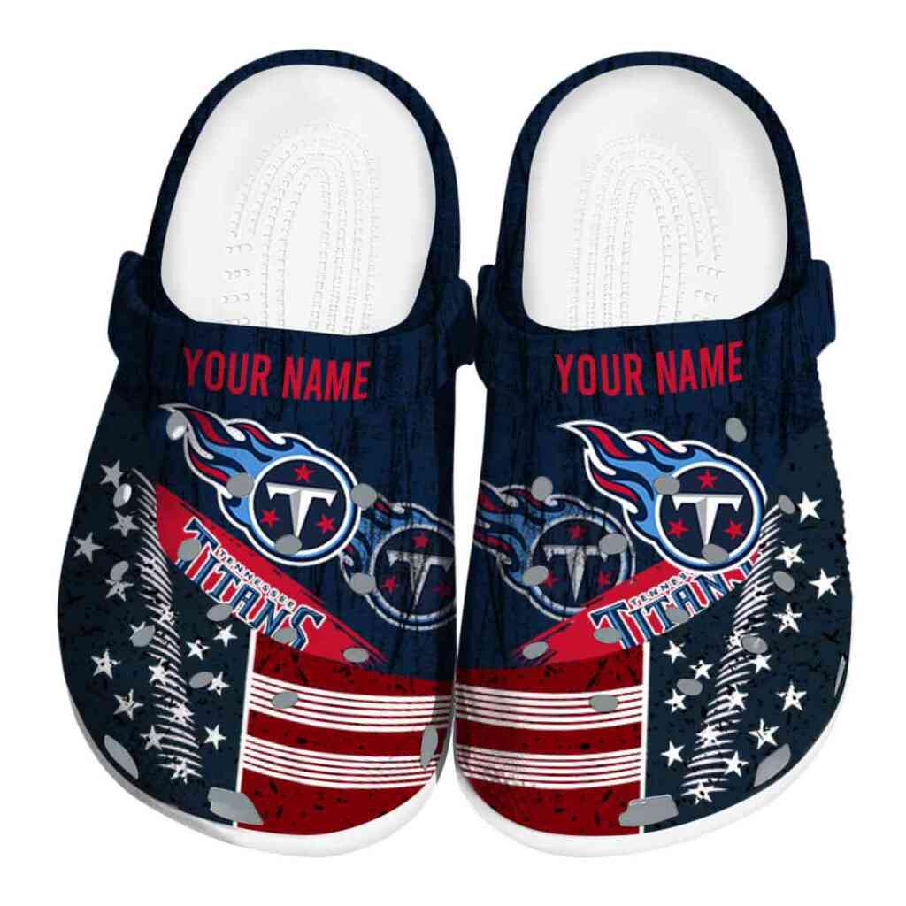 Custom Tennessee Titans Star-Spangled Side Pattern ClogTVC1801159