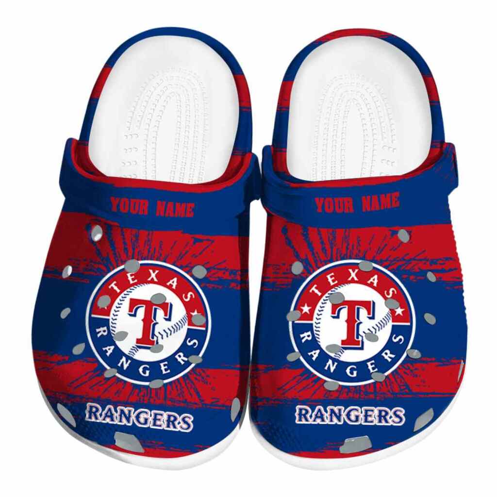 Custom Texas Rangers Paint Splatter Graphics ClogTVC180157