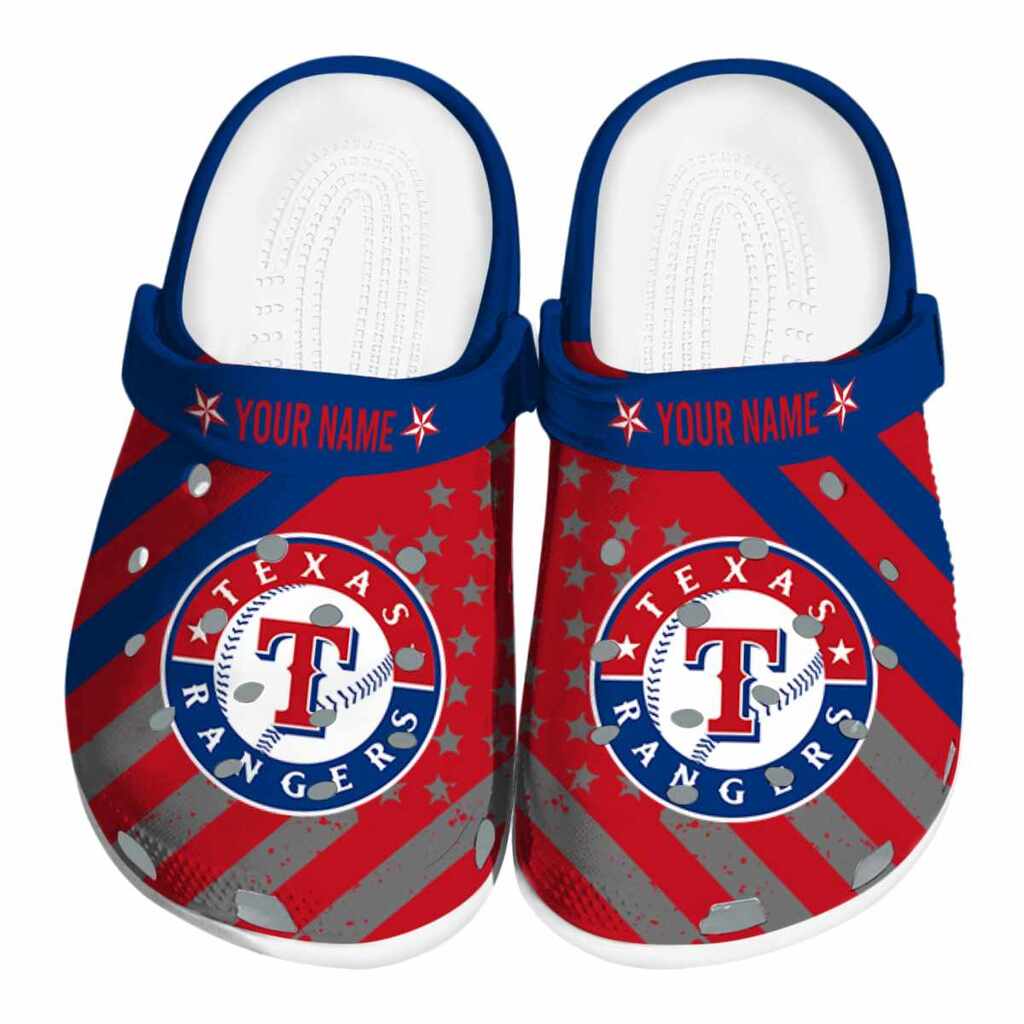 Custom Texas Rangers Star-Spangled Graphic ClogTVC180156
