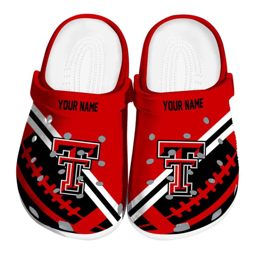 Custom Texas Tech Red Raiders Football Motif ClogTVC180155