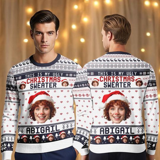 Custom This Is My Christmas Sweater, Personalized Face Sweatshirt, Funny Sweatshirt - Image 9