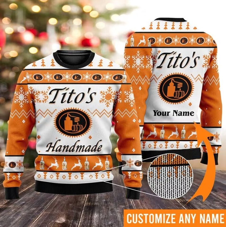 Custom Tito's Handmade Ugly Christmas Sweater