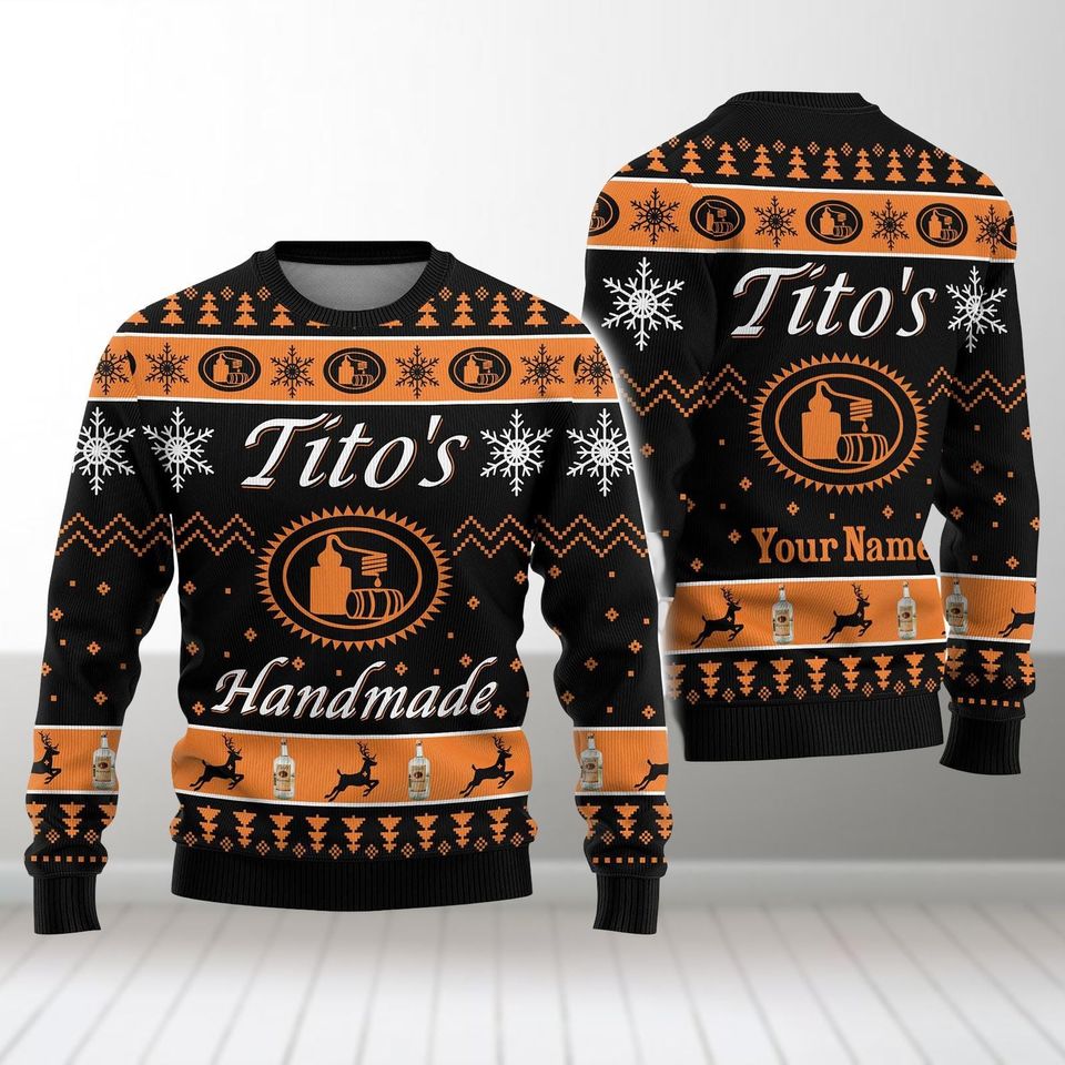 Custom Tito's Ugly Sweater, Tito Christmas Sweater, Tito Vodka Xm Sweater