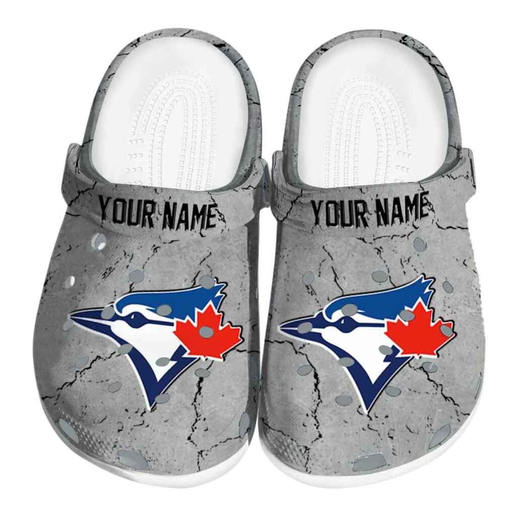 Custom Toronto Blue Jays Cracked Texture ClogTVC180158