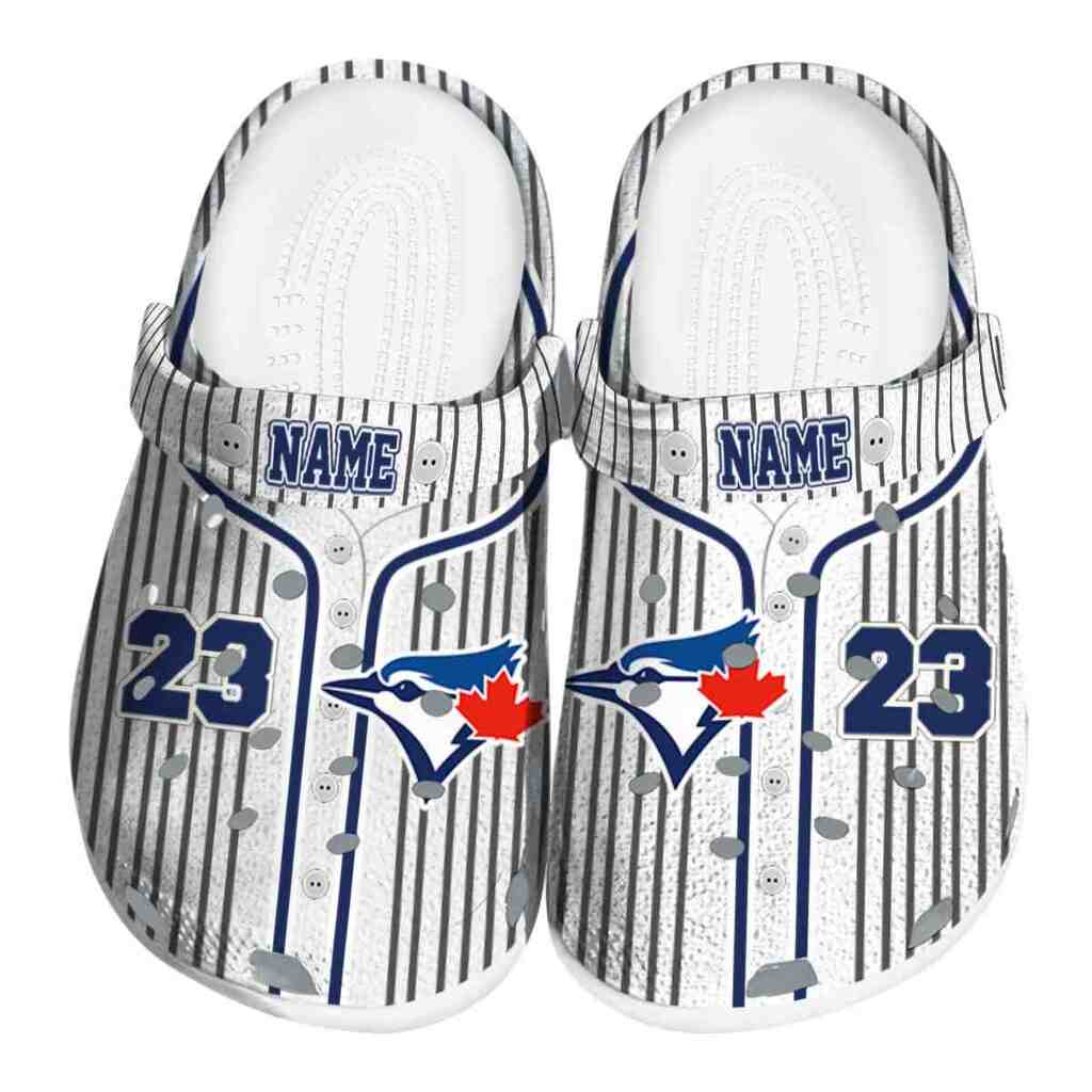 Custom Toronto Blue Jays Pinstripe Pattern ClogTVC180158