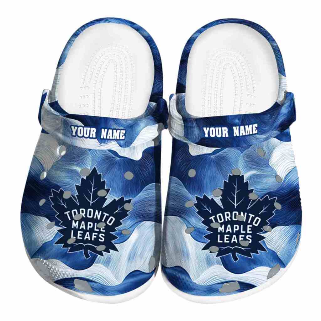 Custom Toronto Maple Leafs Ocean Waves ClogTVC1801906