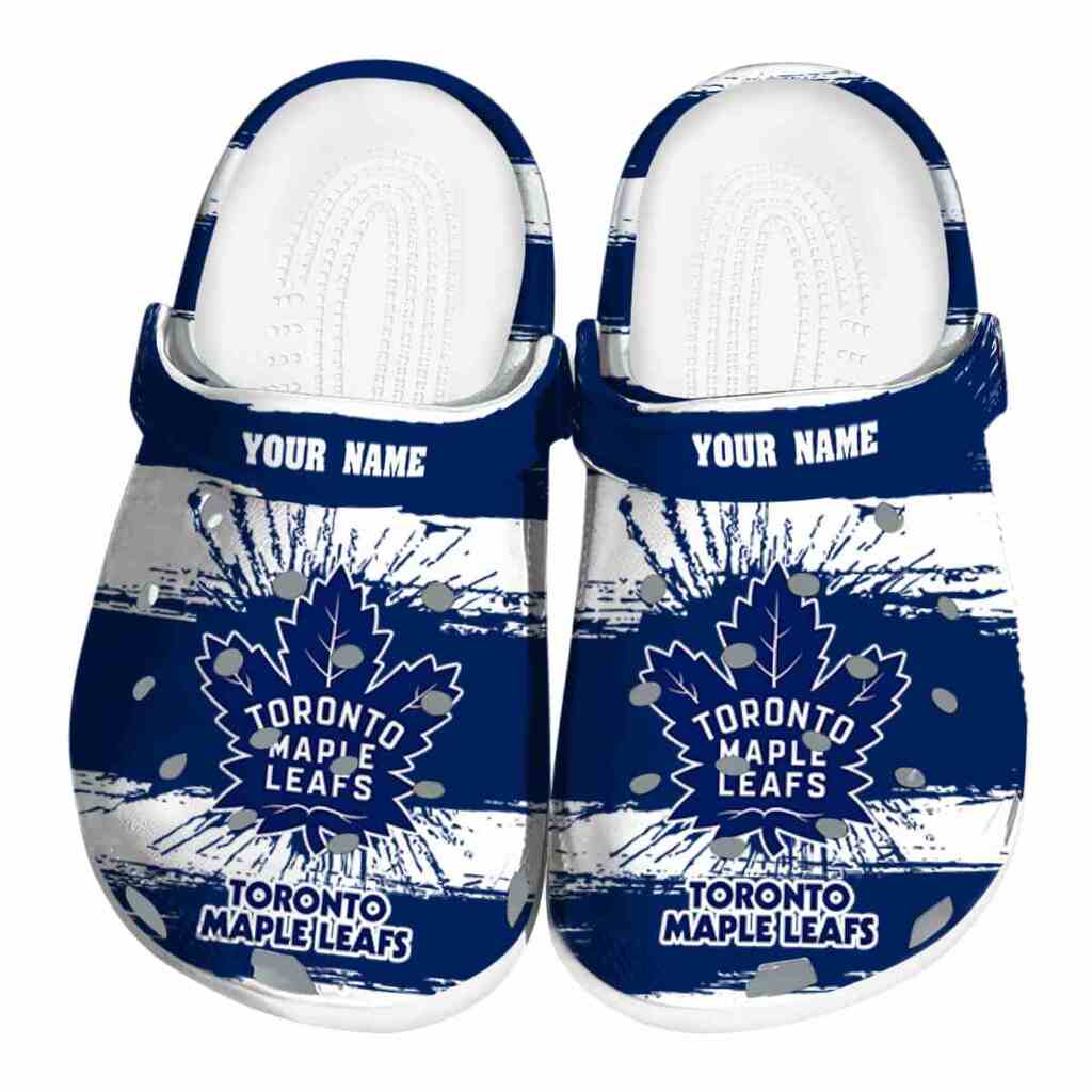 Custom Toronto Maple Leafs Paint Splatter Graphics ClogTVC1801906