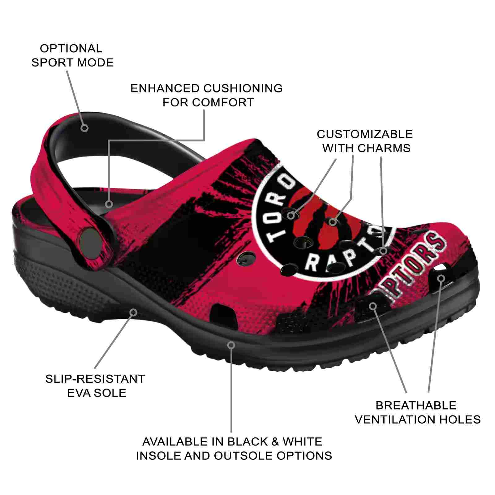 Custom Toronto Raptors Paint Splatter Graphics ClogTVC1801731 - Image 5