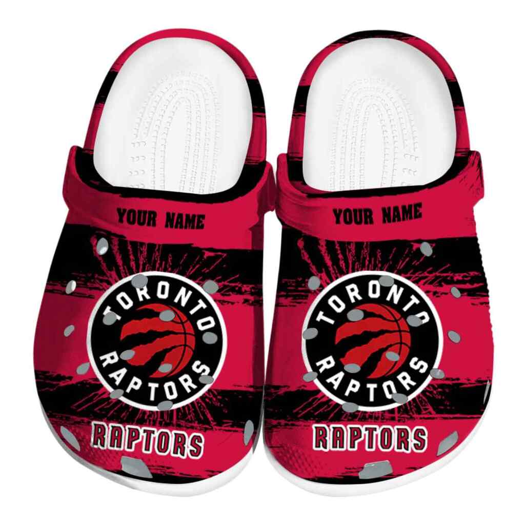 Custom Toronto Raptors Paint Splatter Graphics ClogTVC1801731