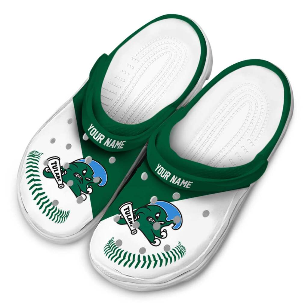 Custom Tulane Green Wave Baseball Motif ClogTVC1801804 - Image 4