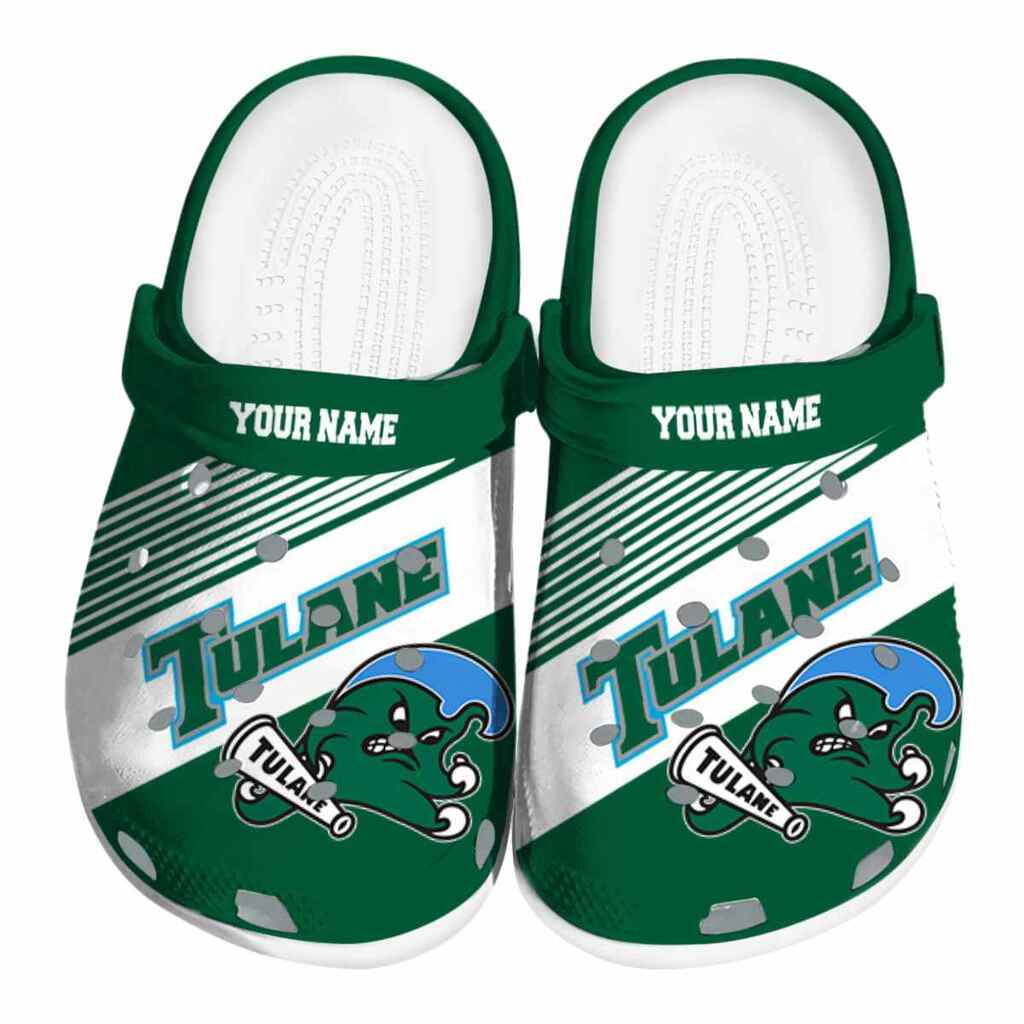 Custom Tulane Green Wave Vibrant Dual-Tone ClogTVC1801795