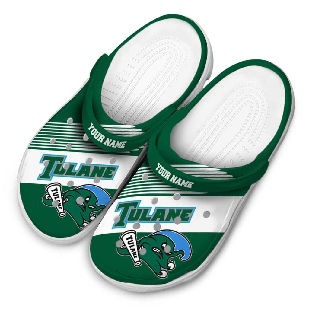 Custom Tulane Green Wave Vibrant Dual-Tone ClogTVC1801795 - Image 4